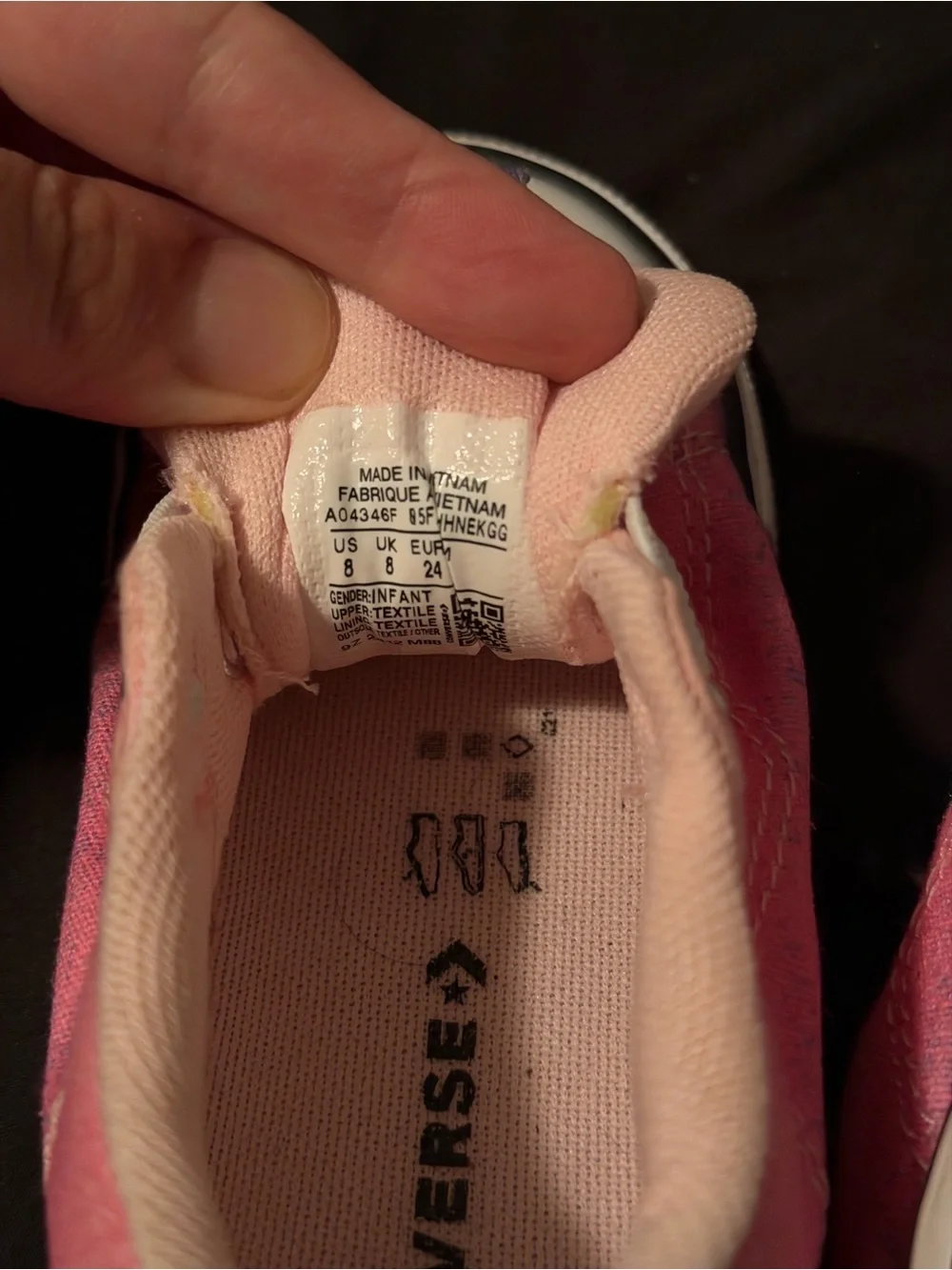 Converse Kids Pink Canvas Low-Top Sneakers